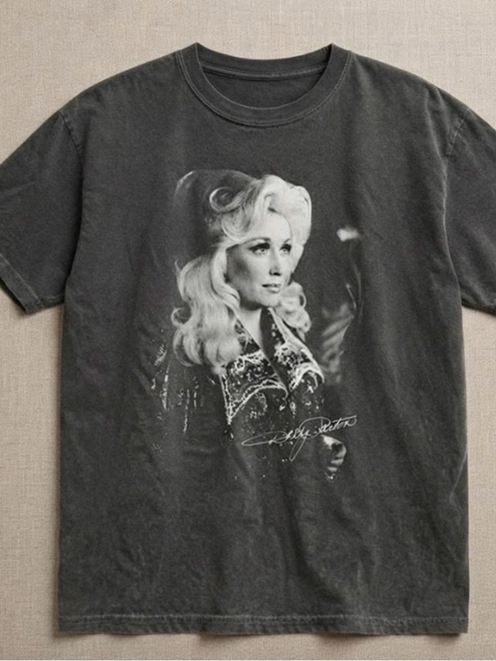 Retro Charcoal 80s Dolly Parton Music Country Graphic T Shirt